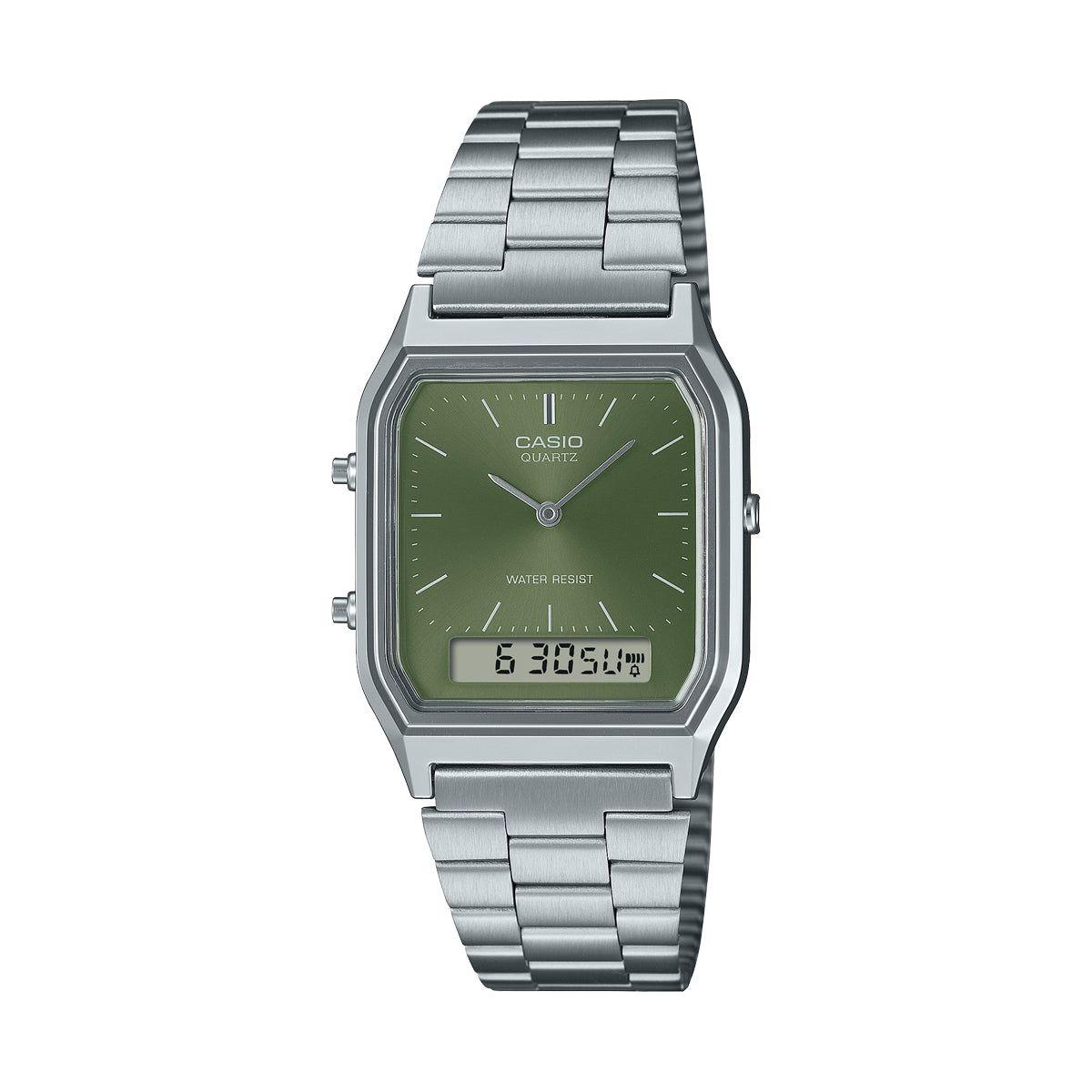 CASIO VINTAGE Mod. EDGY COLLECTION SUNRAY DIAL - GREEN MOSS WATCHES CASIO COLLECTION & VINTAGE Dim Gray