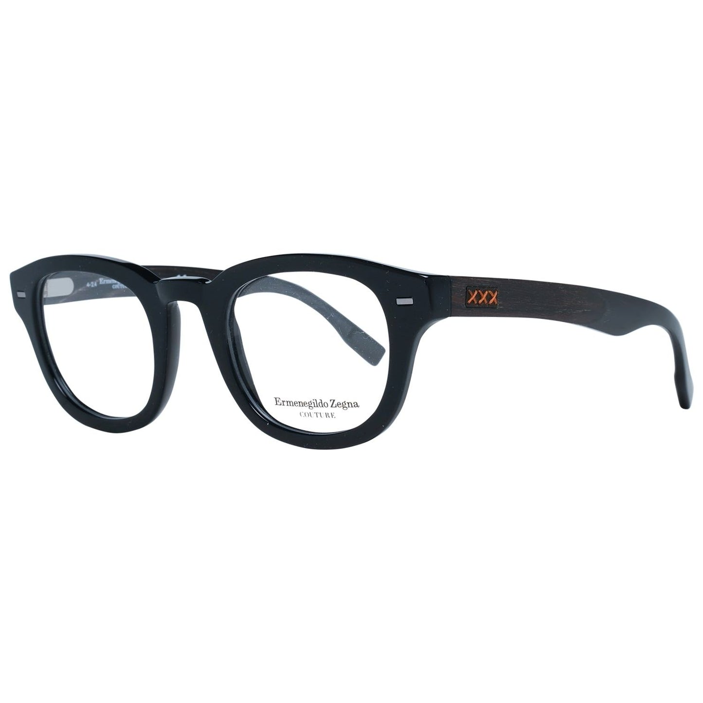 Ermenegildo Zegna ZC5005 00147 Gent Eyeglasses in Black Frame, Classic Design for Men.