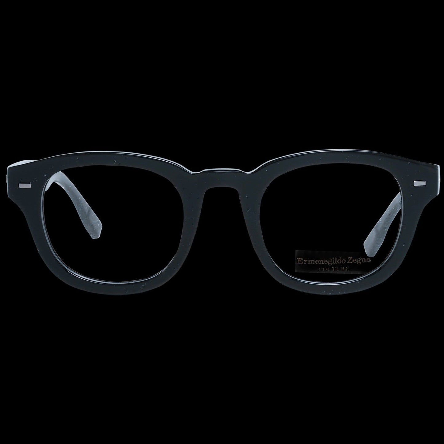 Ermenegildo Zegna MOD. ZC5005 00147 eyeglasses for gents, classic black frame, luxury eyewear front view.