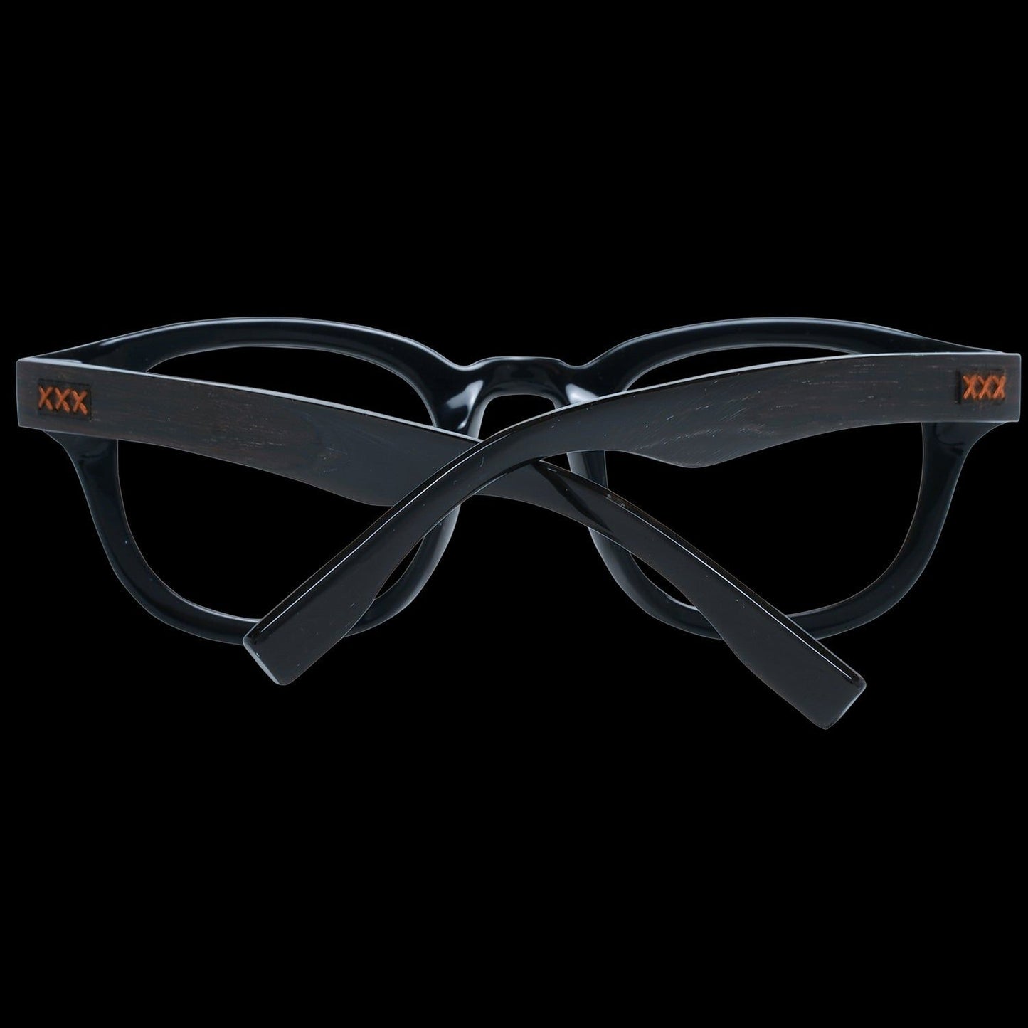Ermenegildo Zegna ZC5005 00147 gent's eyeglasses with black frame and distinctive XXX branding on the arms.