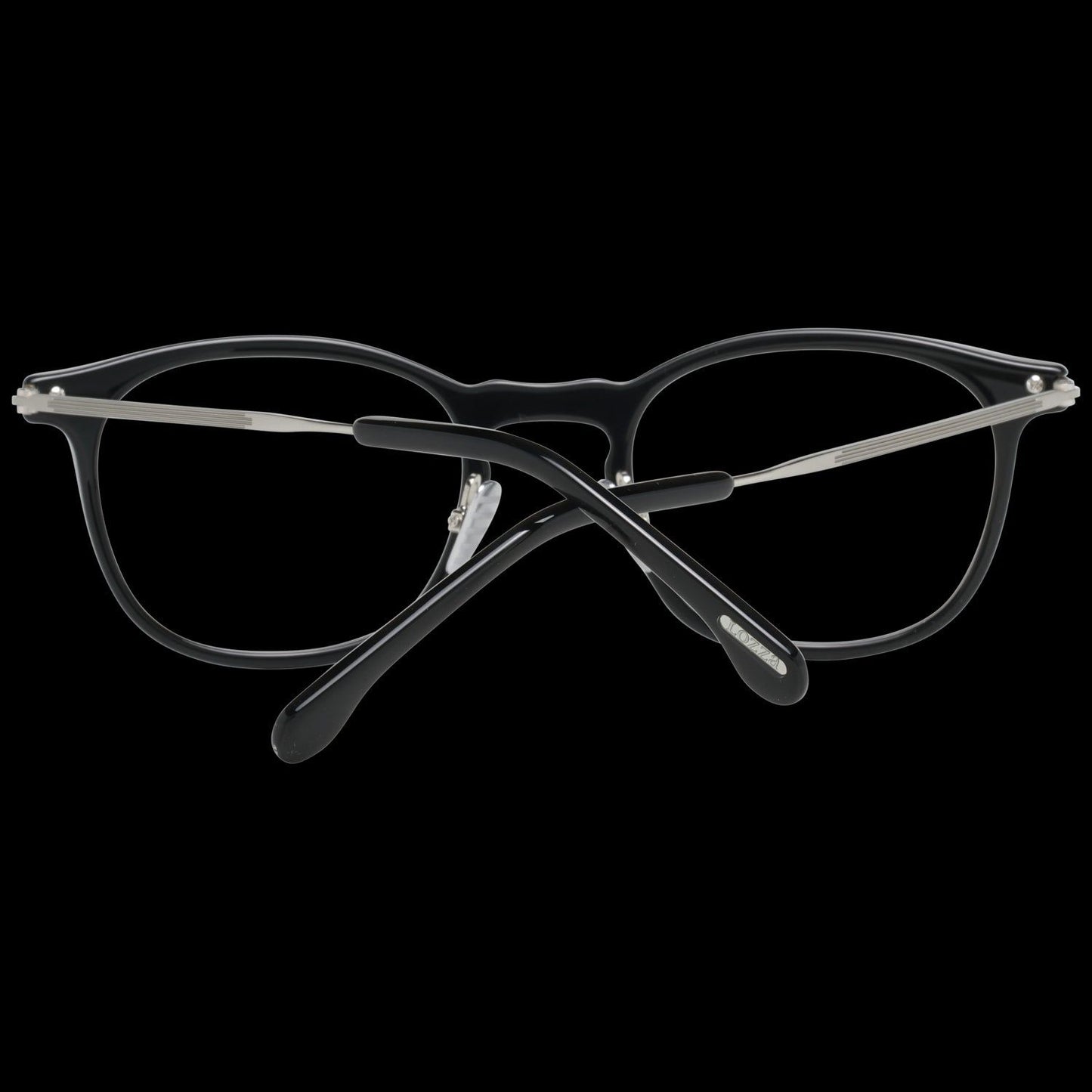 LOZZA MOD. VL4143 500BLK men's eyeglasses in black with sophisticated design, perfect for modern gentlemen seeking stylish eyewear.