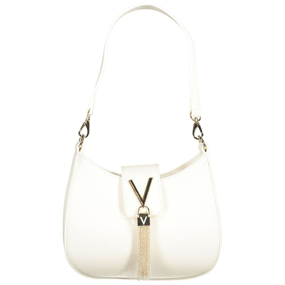 Valentino Bags White Polyethylene Women Handbag with Removable Chain Strap and Shoulder Handle
