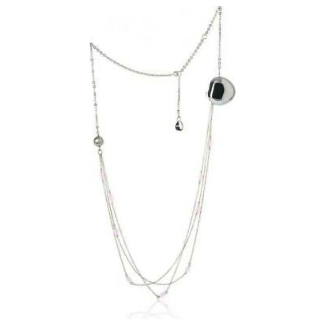 BREIL JEWELS BLOOM Collection Mod. CUORE - Agata / Pink Agathe 35cm DESIGNER FASHION JEWELLERY BREIL GIOIELLI Beige