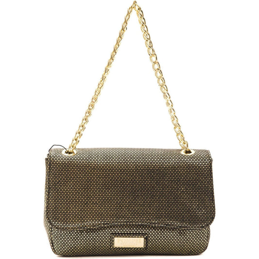 Pompei Donatella Black Leather Women Crossbody Bag Pompei Donatella Dark Slate Gray
