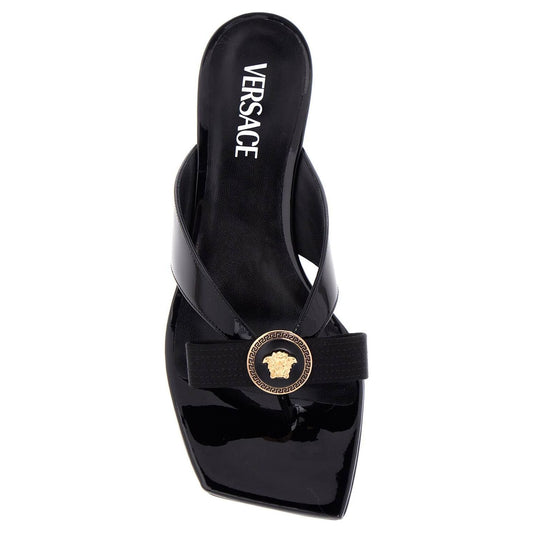 Versace gianni ribbon thong mules Mules Versace Black