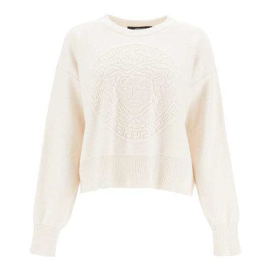 Versace boxy medusa towel stitch Knitwear Versace Beige