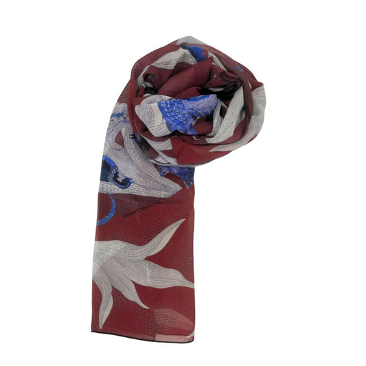 Borbonese Red Silk Women Scarf 1728,67345744032,Accessories,Borbonese,Multicolor,New with tags,Scarves - Accessories,Scarves - Scarves - Accessories,Women
