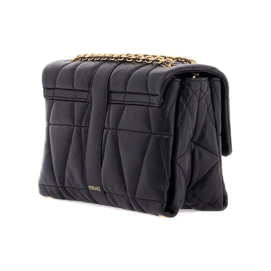 Versace quilted shoulder bag kleio Handbag Versace Dark Slate Gray