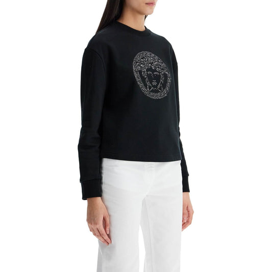 Versace 'boxy sweatshirt with med Topwear Versace Light Gray