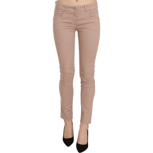 CRISTINAEFFE Brown Low Waist Slim Fit Skinny Cotton Pants1728,67345645728,Brown,Clothing,CRISTINAEFFE,IT42|M,Jeans & Pants - Women - Clothing,Material: 96% Cotton 4% Elastan,New with tags,Pants - Clothing,Skinny Pants - Pants - Clothing,Women,Women - Clot