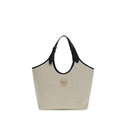 Versace Beige Cotton Shoulder Bag1728,72470364320,Bags,Beige,New with tags,Shoulder Bags - Bags,Versace,Women
