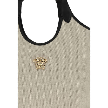 Versace Beige Cotton Shoulder Bag1728,72470364320,Bags,Beige,New with tags,Shoulder Bags - Bags,Versace,Women