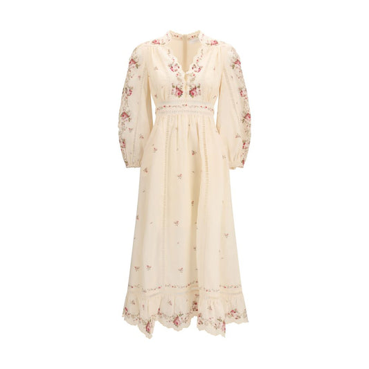 Zimmermann Beige Linen Casual Dress 1728,2,72470364320,Beige,Casual - Dresses - Clothing,Clothing,Dresses - Clothing,Longsleeve - Dresses - Clothing,Midi - Dresses - Clothing,New with tags,Pattern - Dresses - Clothing,Women,Zimmermann