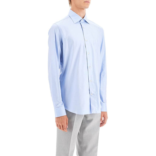 VINCENZO DI RUggIERO slim fit twill shirt for men Shirts VINCENZO DI RUggIERO Light Gray