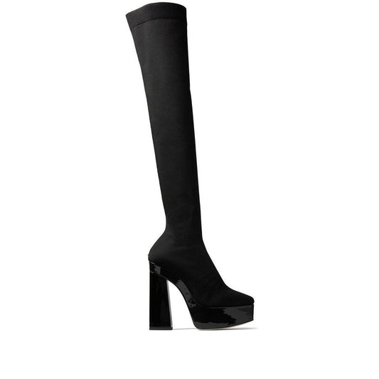 Jimmy Choo Black Fabric Over The Knee