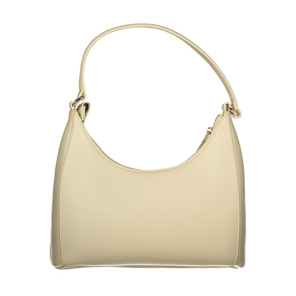 Mario Valentino Beige Polyurethane Womens Bag with Handle and Adjustable Strap