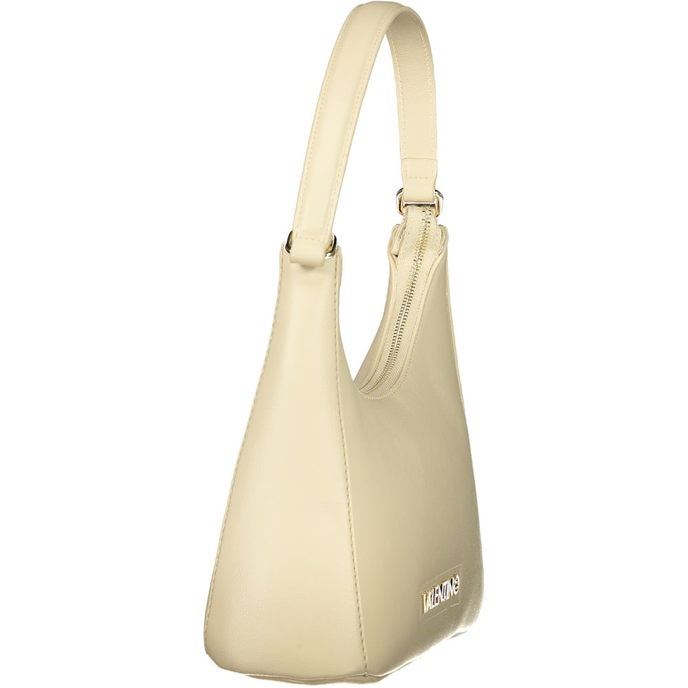 Mario Valentino Beige Polyurethane Womens Bag with Handle and Adjustable Strap