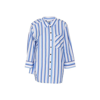 Ganni Blue Cotton Shirt