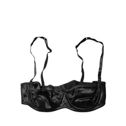 Dolce & Gabbana Black Semi-Pad Underwire Balconette Bra Underwear
