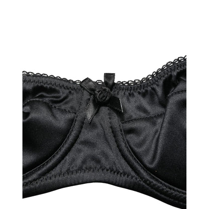 Dolce & Gabbana Black Semi-Pad Underwire Balconette Bra Underwear