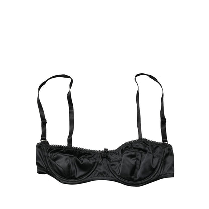 Dolce & Gabbana Black Semi-Pad Underwire Balconette Bra Underwear