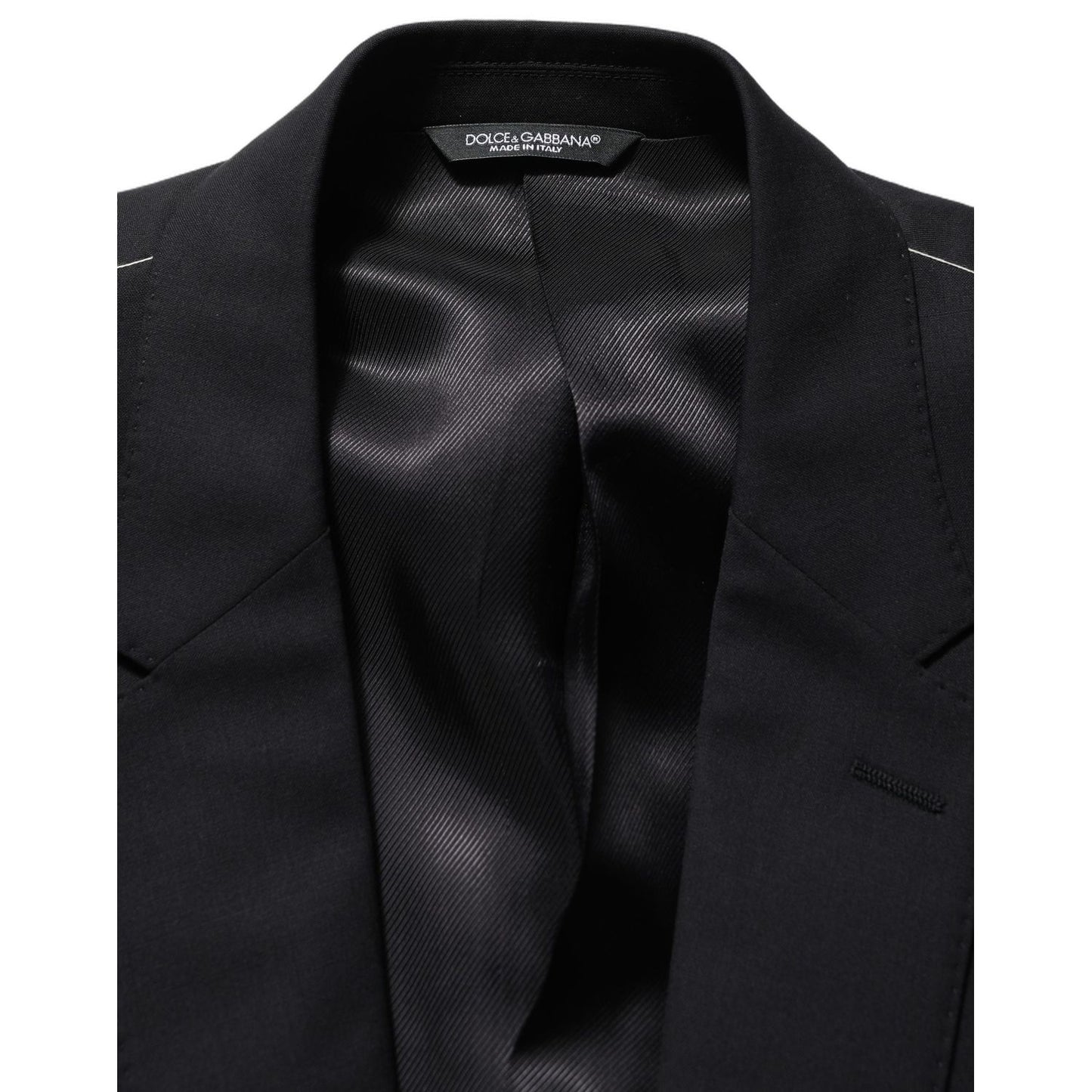 Dolce & Gabbana Black Wool Single Breasted Blazer Jacket