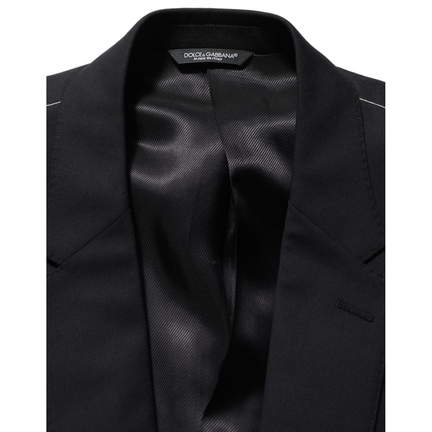 Dolce & Gabbana Black Wool Single Breasted Blazer Jacket