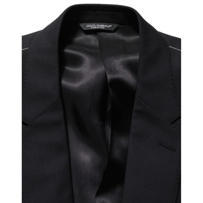 Dolce & Gabbana Black Wool Single Breasted Blazer Jacket