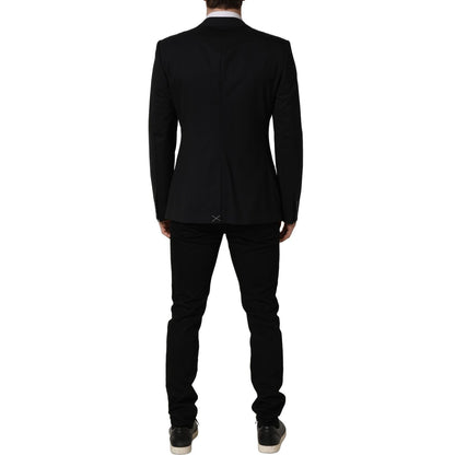 Dolce & Gabbana Black Wool Single Breasted Blazer Jacket
