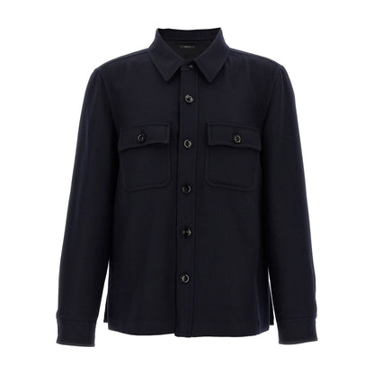 Tom Ford Blue Wool Blouse