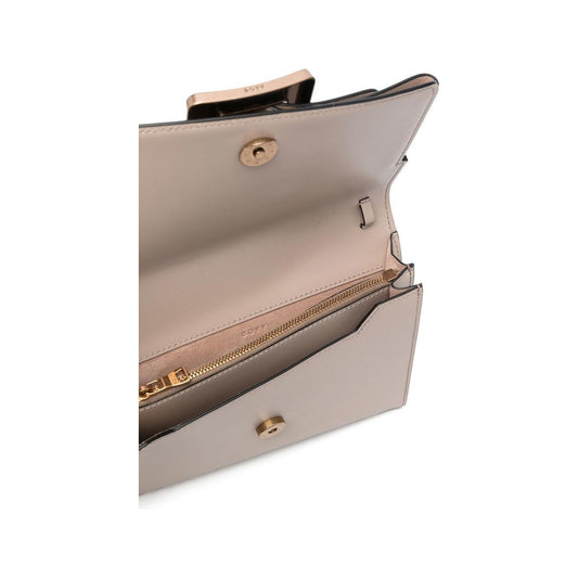 Boyy Buckle detail Clutch Bag in Dove Grey Shoulder Boyy Rosy Brown