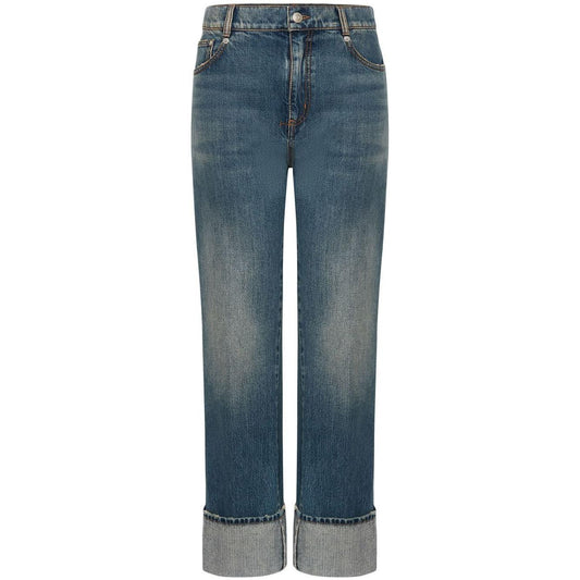 Alexander McQueen turn-up Hem straight-leg Jeans Jeans Alexander Mcqueen Dim Gray
