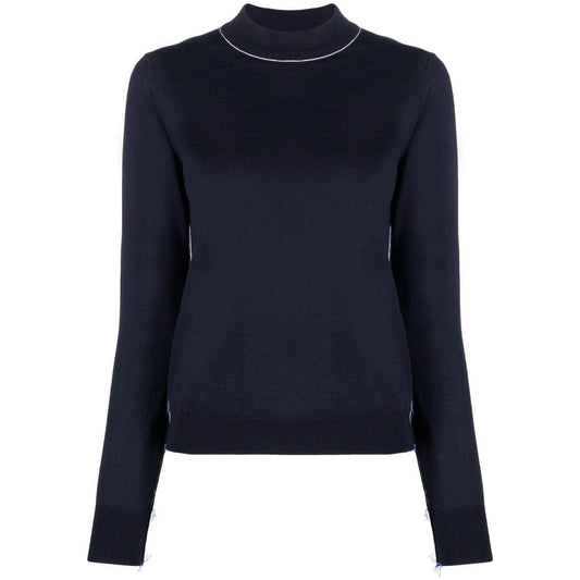 Maison Margiela Sweaters Blue Topwear Maison Margiela Black