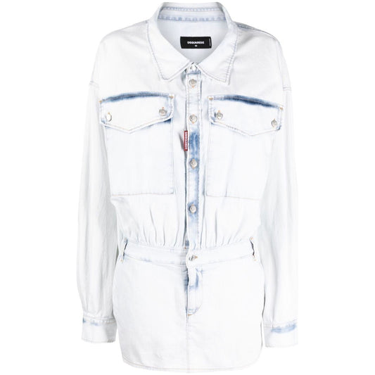 Dsquared2 Dresses Clear Blue Dresses Dsquared2 White Smoke