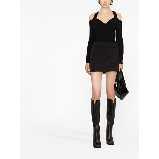Alexander McQueen Top Black Topwear Alexander Mcqueen White Smoke