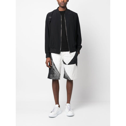Alexander McQueen abstract-print cotton bermuda shorts Short trousers Alexander Mcqueen Lavender