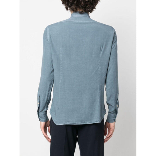 Boglioli Shirts Clear Blue Shirts Boglioli Light Gray