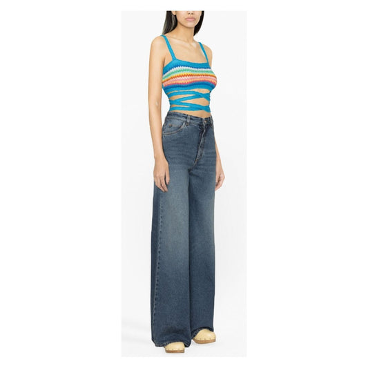 Alanui Top Blue Topwear Alanui Dark Slate Gray