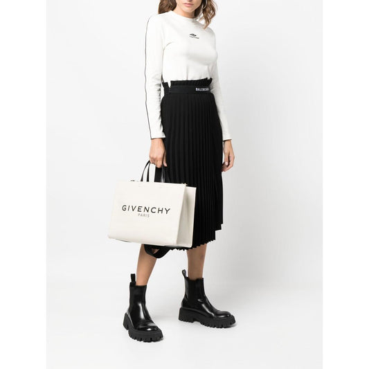 Givenchy Medium G-Tote Shopping Bag Beige Shopper Givenchy White Smoke