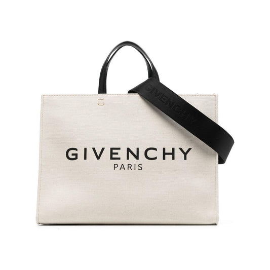Givenchy Medium G-Tote Shopping Bag Beige Shopper Givenchy Light Gray