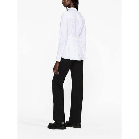 Alexander McQueen Pleated shirt Shirts Alexander Mcqueen White Smoke