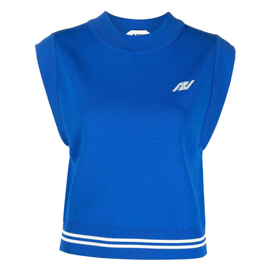 AUTRY Sweaters Blue Topwear Autry Dark Cyan