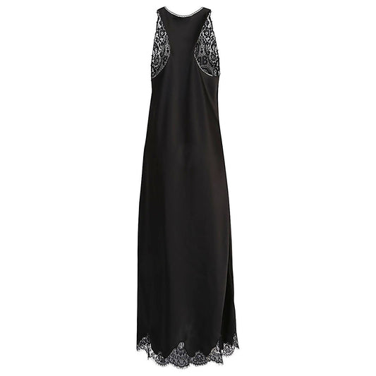 Balenciaga Lace trim long length sleeveless v-neckline dress Beachwear & underwear Balenciaga Black