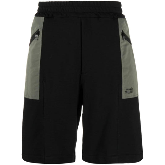 Alexander McQueen two-tone Elasticated Track Shorts Short trousers Alexander Mcqueen Black