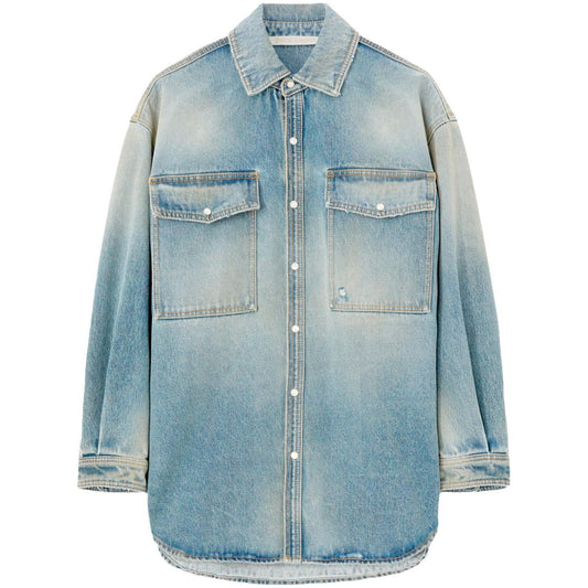 Palm Angels Jackets Blue Jackets Palm Angels Dark Gray