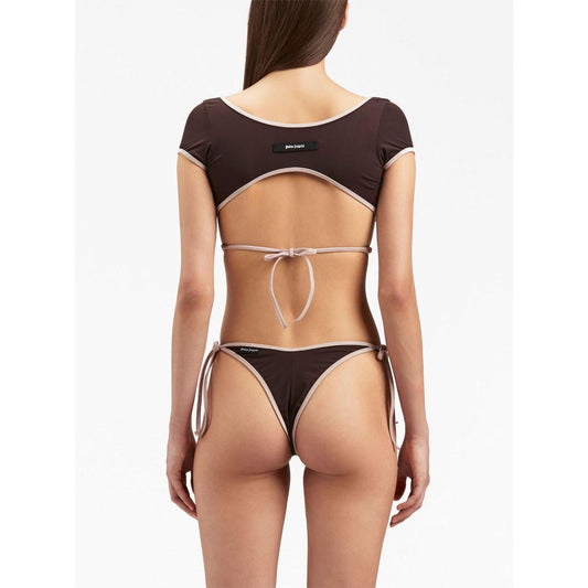 Palm Angels Sea clothing Brown Beachwear & underwear Palm Angels Antique White