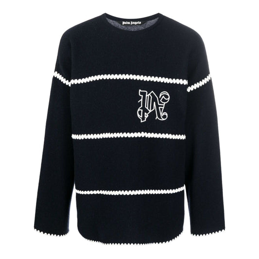 Palm Angels Sweaters Blue Topwear Palm Angels Black