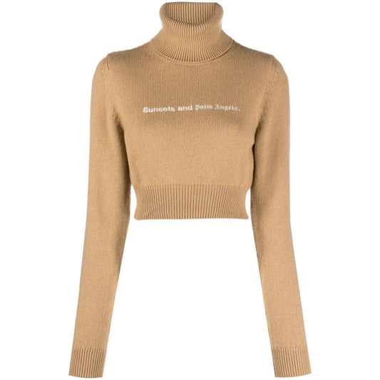 Palm Angels Sweaters Camel Topwear Palm Angels Dark Khaki