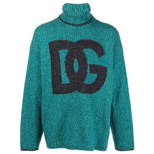 Dolce & Gabbana Sweaters Blue Topwear Dolce & Gabbana Sea Green