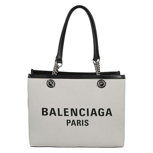 Balenciaga logo print canvas tote bag Shopper Balenciaga Gray